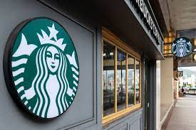 starbucks logo on store wall